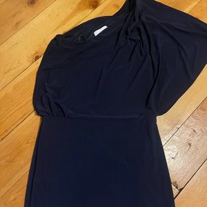 Jessica Simpson off the shoulder, navy dress